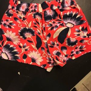 J Crew reddish floral shorts size 0